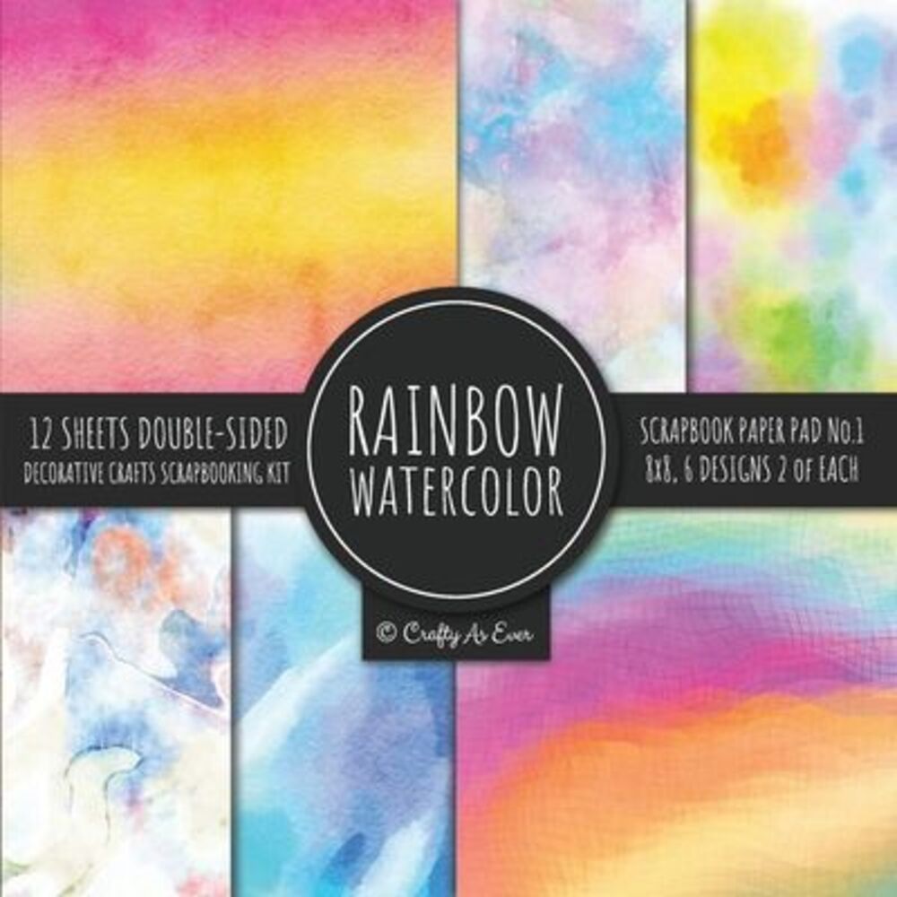 Rainbow Watercolor Scrapbook Paper Pad Vol.1 Decorative Crafts Scrapbooking Kit
